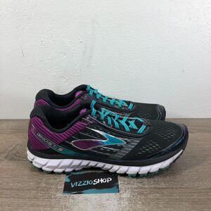 Brooks Ghost 9 Black Blue Purple Running Shoes Men's 10 B Narrow 1202251B092